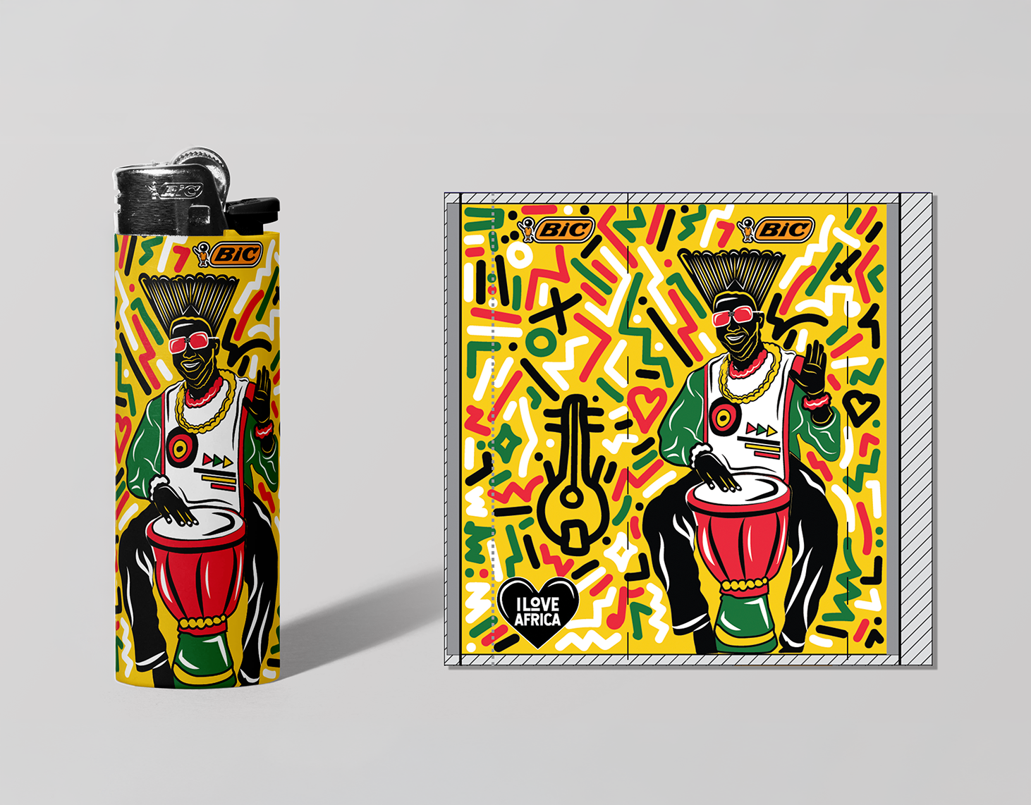 BIC I Love Africa Pocket Lighter Series by Tshepo Masilo LR