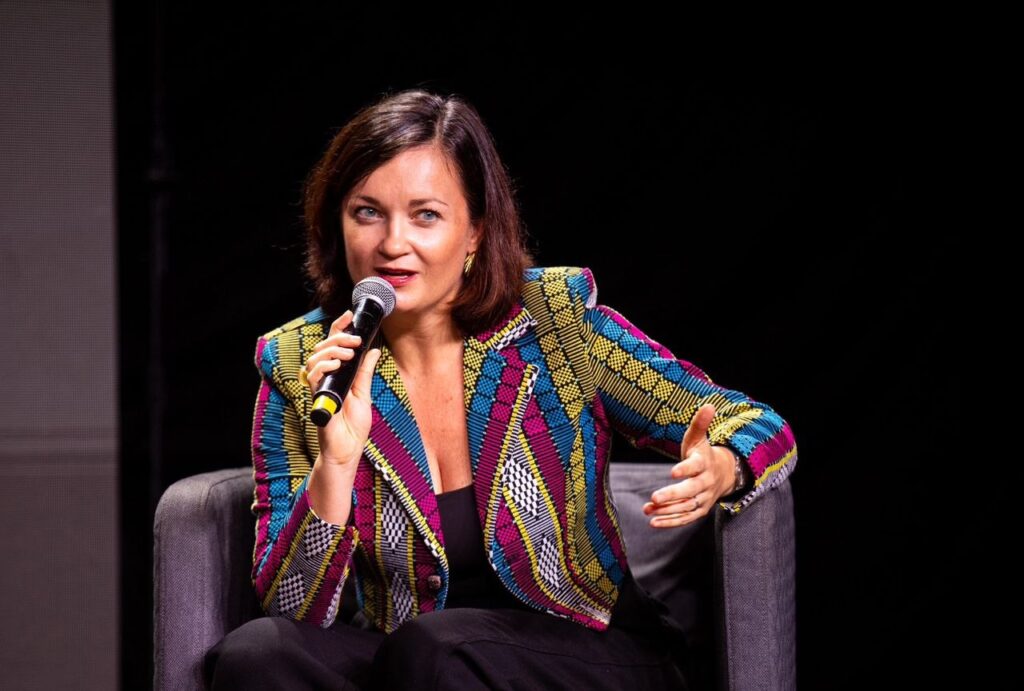 Astrid Hébert speaking at Design Week Lagos 2025