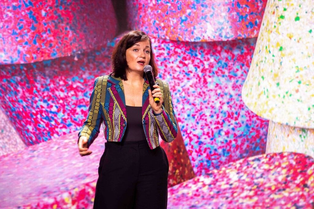 Astrid Hébert discussing African creativity at Design Week Lagos 2025